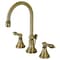 Kingston Brass KS2983AL Widespread Bathroom Faucet, Antique Brass KS2983AL - alternate 1
